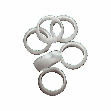 AMERICAN IMAGINATIONS 0.375 in. Round White Delrin Compression Ring in Modern Style AI-38017
